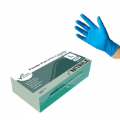 aGD Large Powder Free Blue Nitrile Gloves(1x100)