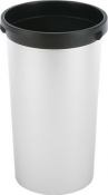 Iris Round Bin Base 50ltr - Metallic/Black 38x73cm