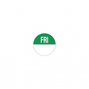 Friday Day Dot Label (Small Green)