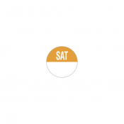 Saturday Day Dot Label (Small Orange)