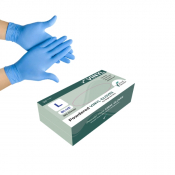 aGD Large Powdered Blue Vinyl Gloves