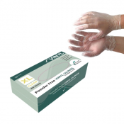 aGD Extra Large Powder Free Clear Vinyl Gloves