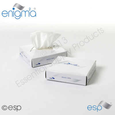 2ply White Medical Wipe 200mm x 109mm x 72 Sheets