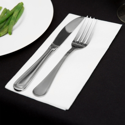 2 Ply White 8 Fold Napkin 40cm