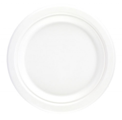 aGD 7Inch Round Bagasse Plate